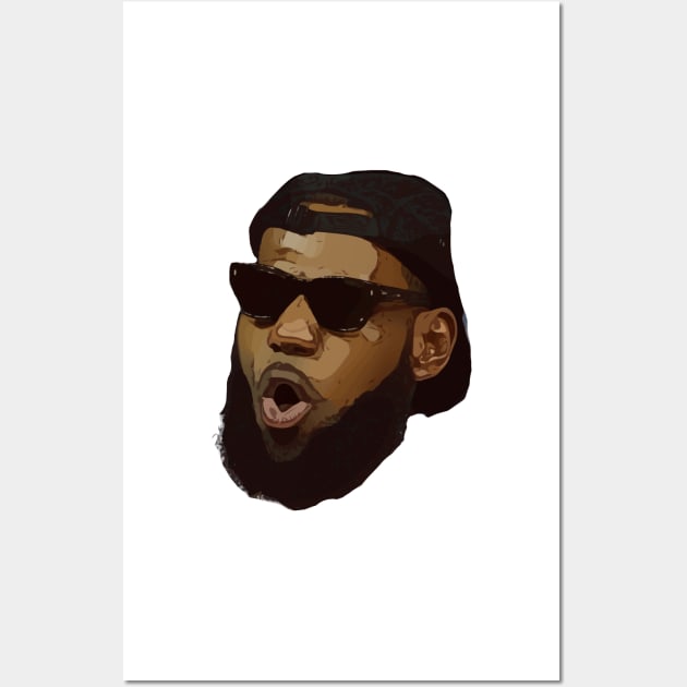 Lebron James Funny Face Wall Art by Playful Creatives